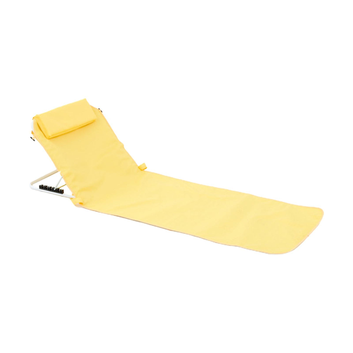 Maxbell Floor Chair with Back Support Beach Folding Cushion Seat for Sporting Events Yellow