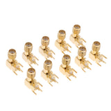 Maxbell 10x RF Female Jack Right Angle 90 Degree Metal Coaxial Adapter Connector