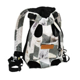 Maxbell Cat Carrier Backpack Chest Bag Legs Out Hands Free Adjustable Shoulder Strap L Gray White