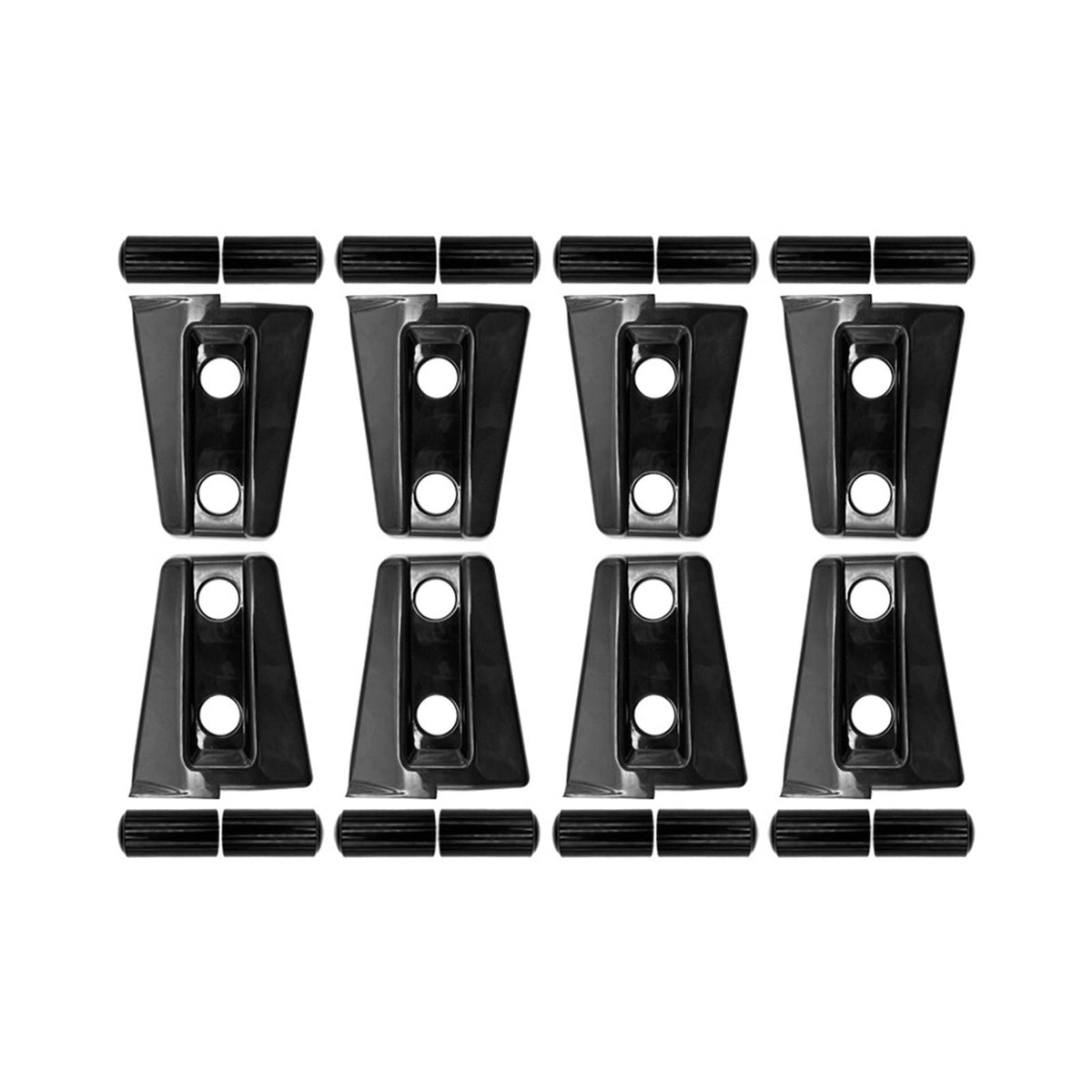 Maxbell 8Pcs Hood Hinge Cover Replaces for JK Wrangler 2007-2017 Easily Install Black