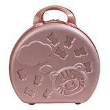 Maxbell Mini Hard Shell Cosmetic Case Organizer Makeup Brush Holder Small Girls Rose Gold