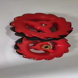 Maxbell 1 Piece Omnidirectional Wheel Car Mecanum Wheel with Coupling - Red 70mm