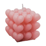 Maxbell Bubble Cube Candle Aromatherapy Candle ,6.5x6.5x7cm Women Gift Pink