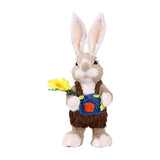 Maxbell Bunny Figurine Decoration Ornament Durable Figures for Hallway Lawn Yard Style C