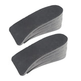 Maxbell PVC Height Increase Insoles Elevator Taller Shoes Inserts For Men Women Black