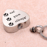 Maxbell Stainless Steel Heart Cremation Urn Ashes Necklace Always with You