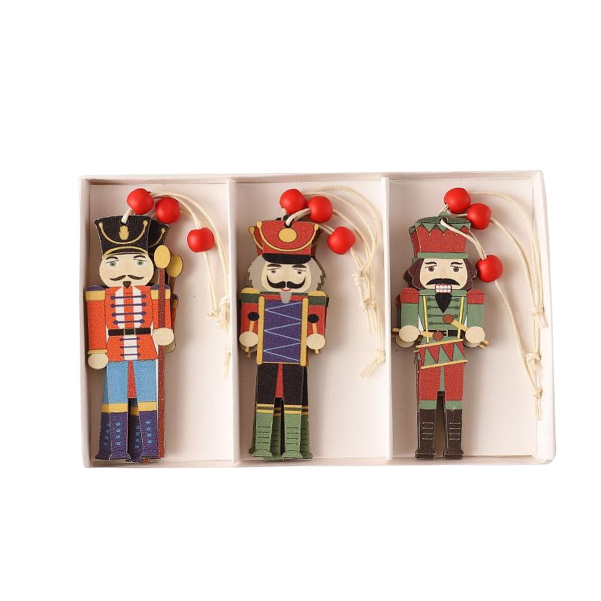 Maxbell 9 Pieces Christmas Nutcracker Ornament Pendant Hanging for Festival Windows style A