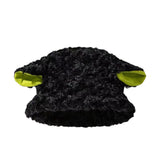 Maxbell Sheep Ears Hat Unique Winter Hat Handmade Furry for Female Teen Girls Ladies Black