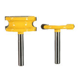 Max 2-Piece Canoe Flute and Bead Router Bit Wood Cutter Woodworking Tool 6.35mm