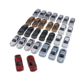 Max 30pcs Painted Model Cars Building Train Layout OO Scale 1:75