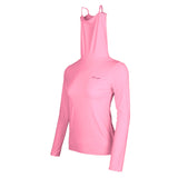 Maxbell Elastic Women Golf Cooling T shirt Rash Guard with Anti-UV Mask Pink  M