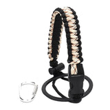 Maxbell Wide Mouth Bottle Paracord Handle Cord Braided Rope 12/18/21/24/32/40/64oz Black Beige