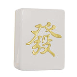 Maxbell Money Box Decor Mahjong Shape Piggy Bank for Girls Boys Nursery Bedroom Aureate
