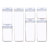 Maxbell 7x Airtight Food Storage Set BPA Free with Lids for Flour Baking white