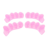 Max 2 Pairs Elastic Silicone Gel Toe Hallux Valgus Separators Straighteners Pink