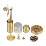 Maxbell Professional Brass Incense Making Kit Censer Tool Set for Home Fragrance Set A