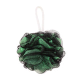 Max Bath Sponge Puff Mesh Brush Ball Exfoliating Body Scrubber Ball Black-Green