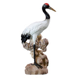 Maxbell Statue Crane Chic Gift Collectibles for Balcony Bonsai Resin Gaze