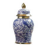 Maxbell Ceramic Ginger Jar Vase Table Centerpiece Glossy for Office Decoration Gift S