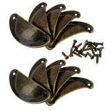 Maxbell 10Pcs Victorian style Cup Shell Cupboard Drawer Cabinet Pull Handle Bronze