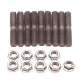 Maxbell 9 x Turbo Studs +Lock Nut For Nissan S13 S14 S15 CA18 Garrett T2 T25 T28 Tu