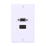 Maxbell HDTV VGA Video Socket Wall Plate Cover Outlet Extender Adapter HDTV 1080P