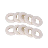 Maxbell 10x Felt Washer Pad Fittings Set Durable for Trumpet Trombone Cornet White