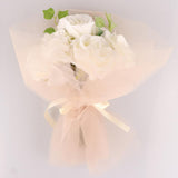 Max 10 Pieces Gauze Flower Wrapping Paper Bouquet Packing Decor Gray