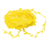 Max 20 Meters Artificial Fabric Leaf Garland Ribbon Trims DIY Crafts Yellow