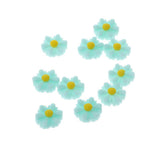 Max 10pcs Cut Daisy Flower Charms for cell phone decorations, clothes blue
