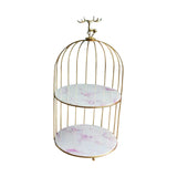 Maxbell Bird Cage Rack Cosmetic Holder Perfume Iron for Dresser Vanity deer 19.5cmx38.5cm