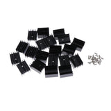 Max 20pcs 23.5x15.8-30MM MOSFET Aluminium Heat Sink TO-220 Transistor Heatsink