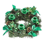 Maxbell Christmas Advent Wreath Candlestick Xmas Table Centerpiece Candleholder Green