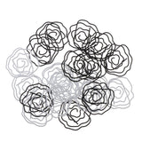 Max 20Pcs Rose Flower shape paper Clip binder clip book mark for Office organize