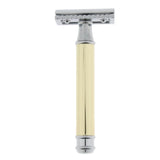 Max Men Long Handle Double Edge Safety Shaving Razor Beard Grooming Tool Gold
