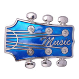 Maxbell cowboy Belt Buckle Men Accessory Texas Replacement Music Guitar Blue