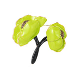 Maxbell Elegant Girls Woman Peony Flower Brooch Pin Bag Badge DIY Decoration Durable Green