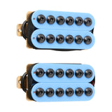 Maxbell 2x Electric Guitar Pickup Durable Guitar Parts Replacement for Bass Guitar Blue