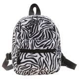 Maxbell Fashion Small Backpack Girls Daypack Knapsacks Rucksack Handbag for Vocation Zebra