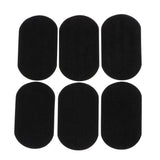 Max 6pcs Iron on Patch Suede Fabric Applique Cloth Badge for Clothing Black