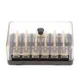Max Car Circuit 6 Ways Fuse Holder with 6 Pieces 5A 10A 15A 20A Bakelite Fuses