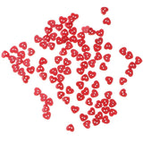 Maxbell 100pcs 6mm Sewing Buttons for Scrapbooking DIY Craft Red Heart