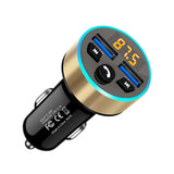 Maxbell Car Charger Aluminum Alloy Portable Mini Rapid Power for MP3 MP4 Cameras Car Gold