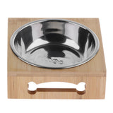 Maxbell Removable Pet Cat Dog Food Bowl Water Feeding Dish Stainless Steel Single