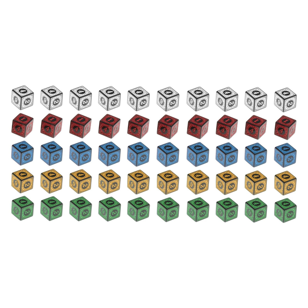 Maxbell 50Pcs/Set Multi Sided Dices Dice Toys for Tabletop Playing Game Bar Club