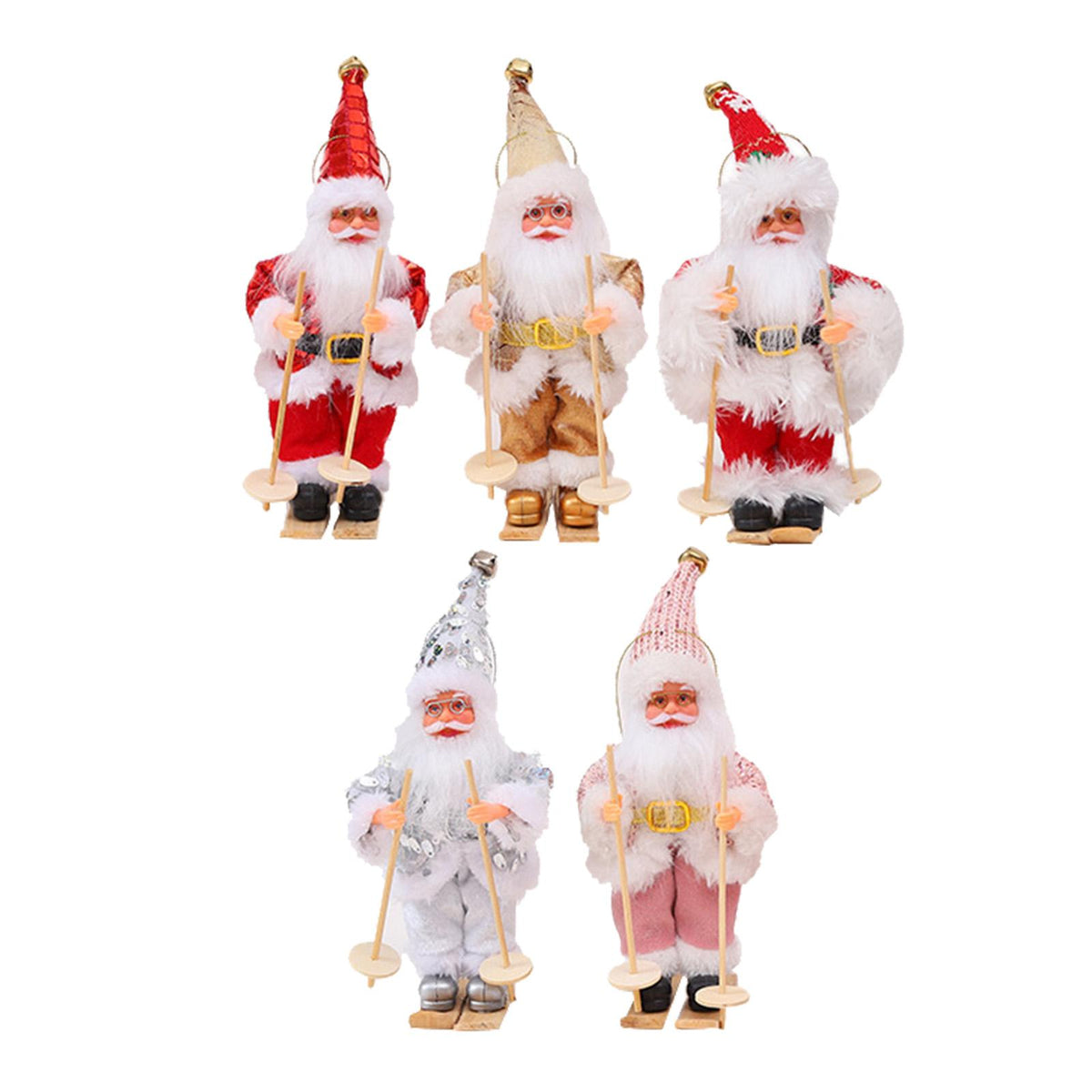 Maxbell Maxbell 5Pcs Christmas Doll Festival Decor Figurine Trendy for Table Holiday Gift