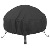 Maxbell Firepit Cover Oxford Fabric Weatherproof Durable Dust Proof for Barbecue black and small