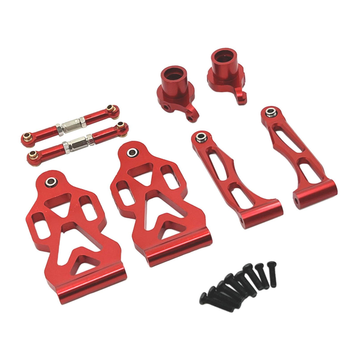 Maxbell RC Car Part Replacement Metal for 1/16 Scale RC Remote Control Car Hobby Car Red