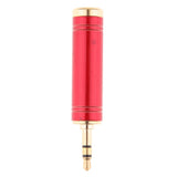 Max Gold Plated 3.5mm to 6.35 mm Male to Female Stereo Jack Adapter  red