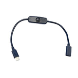 Maxbell Type C Male to Female Usb C High Speed for Desk Lamp LED Light Bar Computer Black